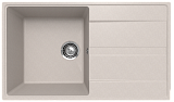 Односекционная кухонная мойка 850x500 реверсивная, глубина 200 мм, кварц, цвет песок (Prima 850-10)