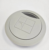 Заглушка кабель-канала, пластик, 64 мм, серая (Zkk-Gray)