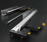 Скрытые направляющие полного выдвижения с доводчиком + push to open 550 мм  (N-VONA N5021-550)