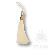 Кисточки для мебельных ручек, белый/глянцевое золото (TASSEL-60-WHITE)