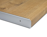 Планка для столешницы торцевая, универсальная, 600х38 мм, R9, алюминий матовый (1519/УR9МТ)