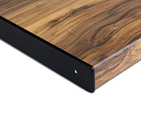 Планка для столешницы торцевая, универсальная, 600х38 мм, R3, черная (1520/R3УЧ)