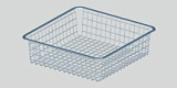 Корзина сетчатая хром (гальваника) 190x450x450 мм (321 544 006-45)