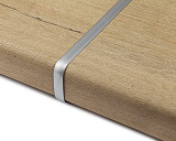 Планка для столешницы стыковочная, с закрытым торцом, 600х38 мм, R9, алюминий матовый (1517/1/R9МТ)