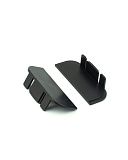 Комплект заглушек для С-образной врезной профильной ручки schuco, цвет черный (Ca/C/Sh/Bl)